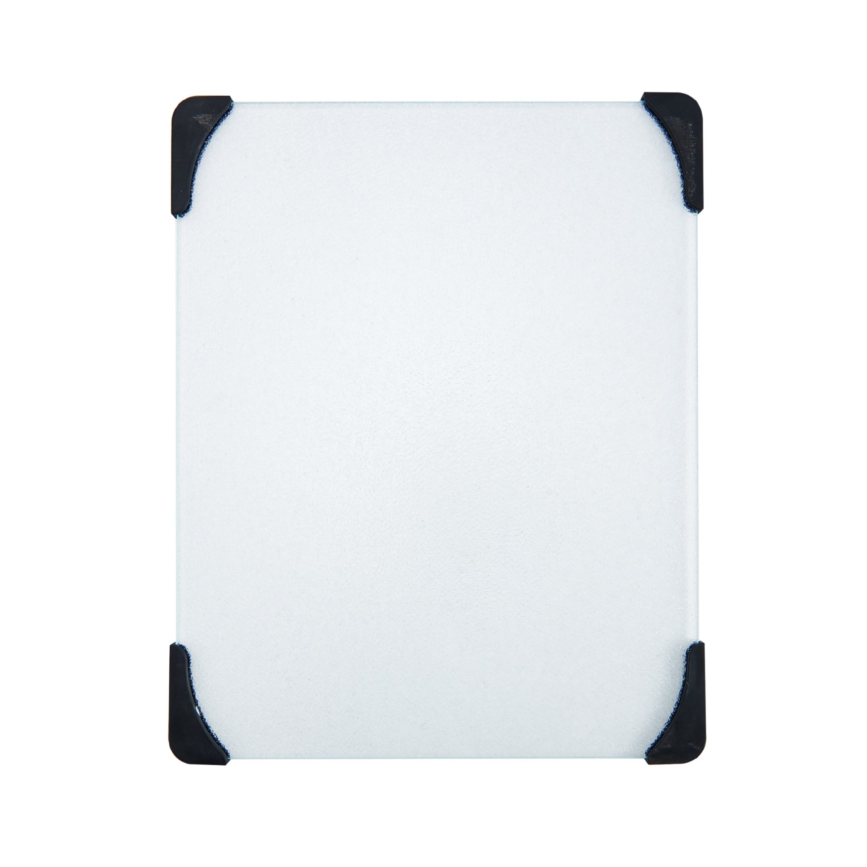 Farberware 12-inch x 15-inch Glass Cutting Board with Black Non-Slip Corners